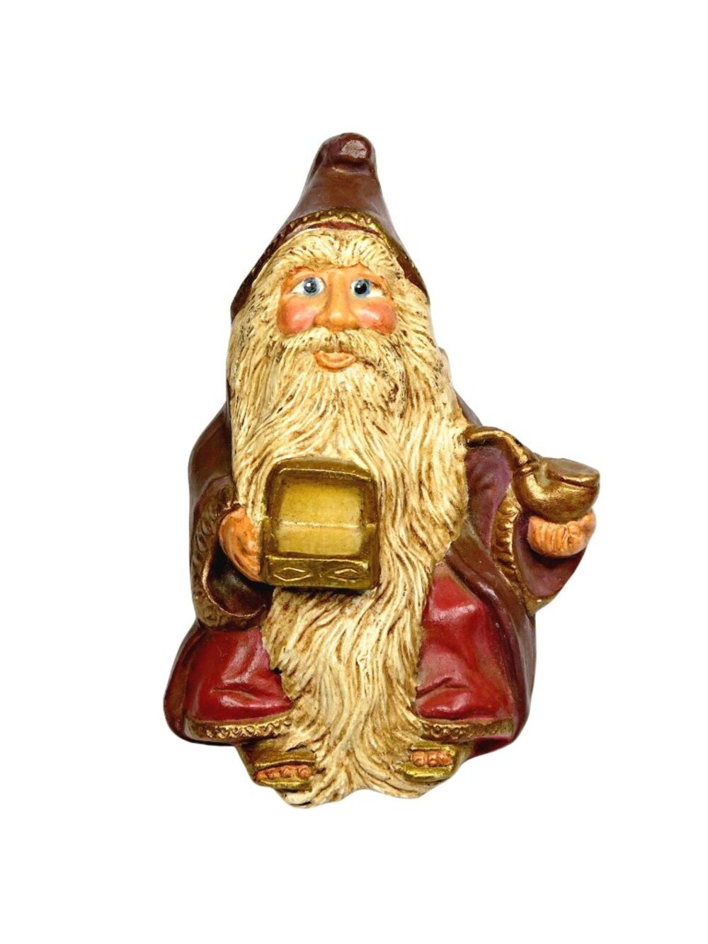 Father Christmas Shelf Sitter - Ceramic Figurine, 3.5", Festive Vintage Holiday